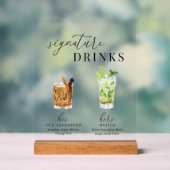 Moderne Drinken voor de ondertekening van Waterver Acryl Bord (Neutraal)