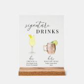 Moderne Drinken voor de ondertekening van Waterver Acryl Bord (Voorkant)