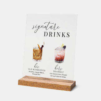Moderne Drinken voor de ondertekening van Waterver Acryl Bord