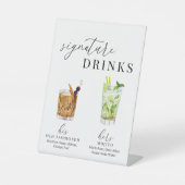 Moderne Drinken voor de ondertekening van Waterver Reclamebord Met Voetstuk (Voorkant)