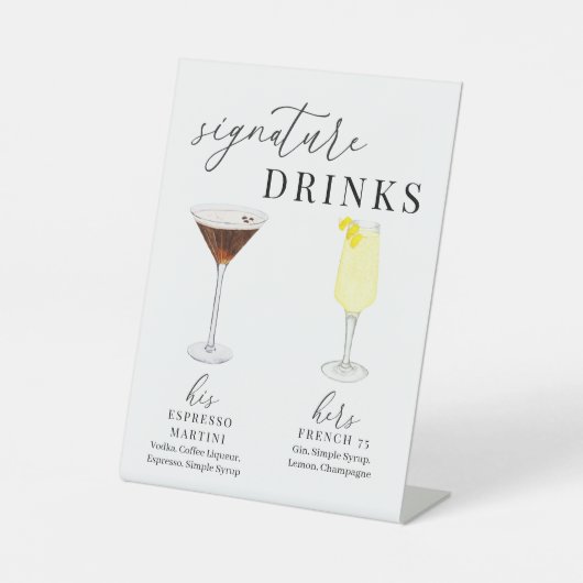 Moderne Drinken voor de ondertekening van Waterver Reclamebord Met Voetstuk (Voorkant)