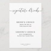 Moderne Drinken voor huwelijkshandtekening (Voorkant)