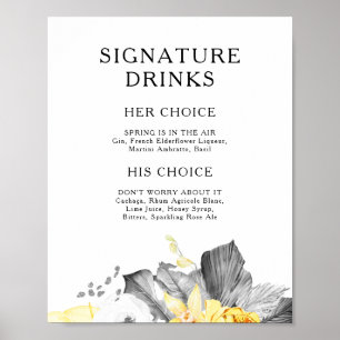 Moderne Drinken voor tropische handtekeningen Poster