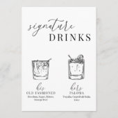 Moderne Drinken voor zwarte en witte handtekeninge (Voorkant)