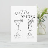 Moderne Drinken voor zwarte en witte handtekeninge (Staand voorkant)