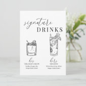 Moderne Drinken voor zwarte en witte handtekeninge (Staand voorkant)