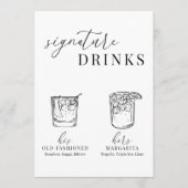 Moderne Drinken voor zwarte en witte handtekeninge (Voorkant)