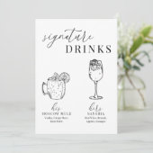 Moderne Drinken voor zwarte en witte handtekeninge (Staand voorkant)