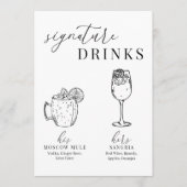 Moderne Drinken voor zwarte en witte handtekeninge (Voorkant)