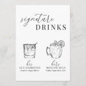 Moderne Drinken voor zwarte en witte handtekeninge (Voorkant)