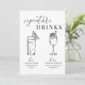 Moderne Drinken voor zwarte en witte handtekeninge (Staand voorkant)