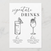 Moderne Drinken voor zwarte en witte handtekeninge (Voorkant)