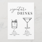 Moderne Drinken voor zwarte en witte handtekeninge (Voorkant)