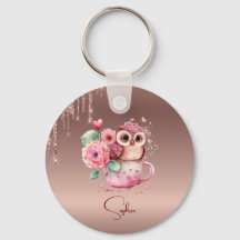 Moderne Drip Rose Goud Monogram Gepersonaliseerd U