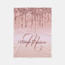 Moderne Driving Roos Gold Persoonlijke naam Fleece Deken