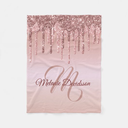 Moderne Driving Roos Gold Persoonlijke naam Fleece Deken (Voorkant)