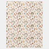 Moderne Dromerige Boho Regenboog Zachte Gedempte K Fleece Deken (Voorkant)