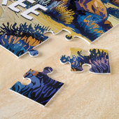 Moderne dromerige Joshua Tree Mojave woestijn Wand Legpuzzel (Zijkant)