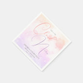 Moderne Dromerige Pastel Roze Cloud Nine Bruidsmei Servet (Hoek)