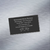 Moderne drone luchtfotografie & videografie magnetisch visitekaartje (Voorbeeld)