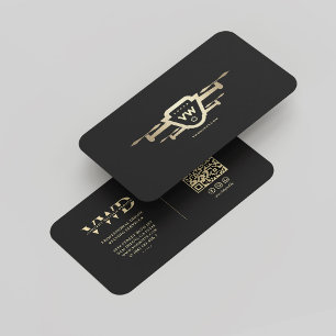 Moderne drone operator monogram Elegant zwart goud Visitekaartje