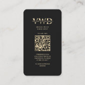 Moderne drone operator zwart goud monogram visitekaartje (Achterkant)