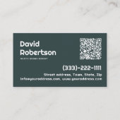 Moderne drone scanning skyline fotografie visitekaartje (Achterkant)