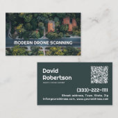 Moderne drone scanning skyline fotografie visitekaartje (Voorkant / Achterkant)