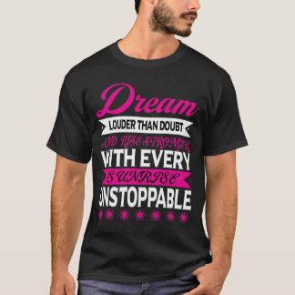 Moderne Droomtypografie T-shirt
