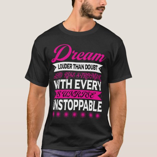 Moderne Droomtypografie T-shirt (Voorkant)