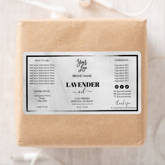 Moderne Dropper Fles Etiket Logo (Insitu)