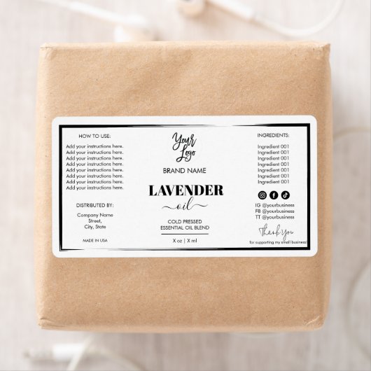 Moderne Dropper Fles Etiket Logo (Insitu)