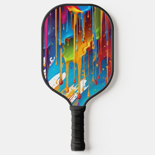 Moderne druipende verf pickleball paddle (Voorkant)