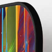 Moderne druipende verf pickleball paddle (Links Detail)