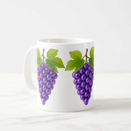 Moderne druivenclusters koffiemok (Voorkant links)