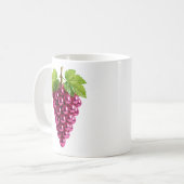 moderne druiventrossen koffiemok (Voorkant links)