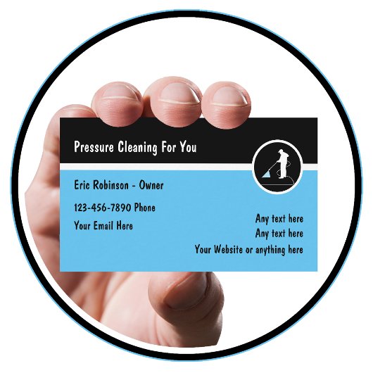 Moderne druk wassen en reinigen visitekaartje