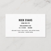 Moderne druk wassen Logo Visitekaartje (Achterkant)