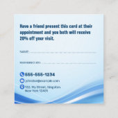 Moderne druk wassen macht wassen huis schoonmaken aanbevelingskaartje (Achterkant)