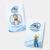 Moderne druk wassen macht wassen huis schoonmaken badge (Front & Back)