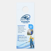 Moderne druk wassen macht wassen huis schoonmaken deurhanger (Voorkant)