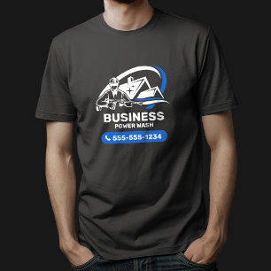 Moderne druk wassen macht wassen huis schoonmaken t-shirt