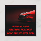 Moderne Druk Wassen Mobiele Auto Wassen QR code Vierkante Visitekaartje (Voorkant)