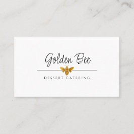 Moderne drukke Golden Bee Logo Catering Culinair Visitekaartje