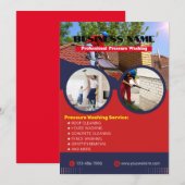 Moderne drukwasbrochures kaart (Voorkant / Achterkant)