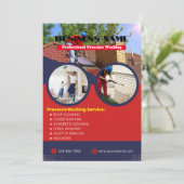 Moderne drukwasbrochures kaart (Staand voorkant)