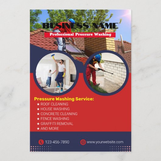 Moderne drukwasbrochures kaart (Voorkant)