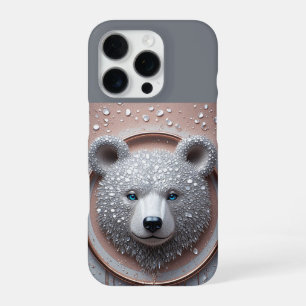 Moderne Druppelende Beer Kop Edgy Wilde Natuur Por iPhone 16 Pro Hoesje