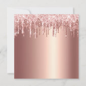 Moderne druppelende roze gouden babyshower toekoms kaart (Achterkant)