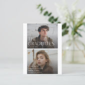 Moderne dubbele afgestudeerden tweeling dubbele pr briefkaart (Staand voorkant)